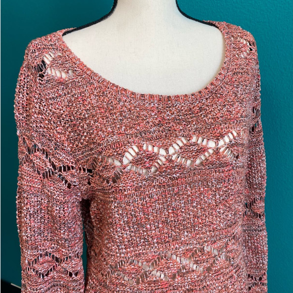 Soft Surroundings Orange Knit Tunic Sweater Women's Small - Picture 8 of 11